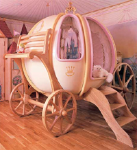 Custom made Fantasy Coach bed for girls