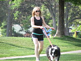 Walkin Sully in the park.