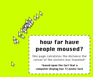 Website of the Day: Project EUH's Cursor Distance Site