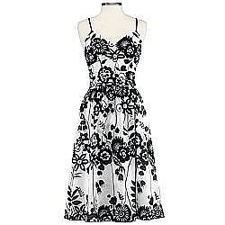 Cheap Chic - Black & White Print - JCPenney: Bisou Bisou printed slip dress | TEAMSUGAR
