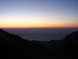 THe sunset from the hostel. 