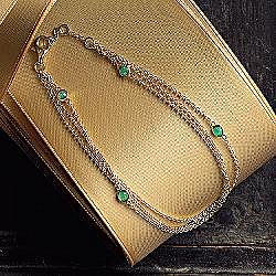 Gift for Her:: RedEnvelope - triple-strand birthstone bracelet