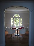 that table has a lazy susan in it.  Love it!