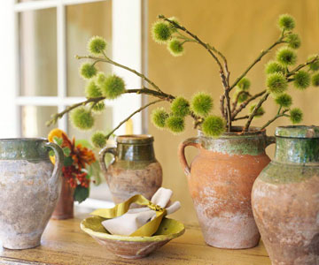 Simple Style:  Fall Olive Jar Arrangement