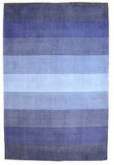 Steal of the Day: Hand-tufted Blue Stripes Wool Rug Steal of the Day: Hand-tufted Blue Stripes Wool Rug