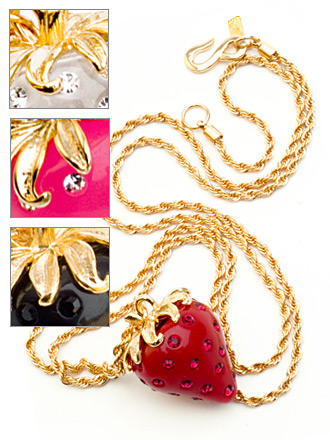 The Look for Less: Kenneth Jay Lane Strawberry Pendant