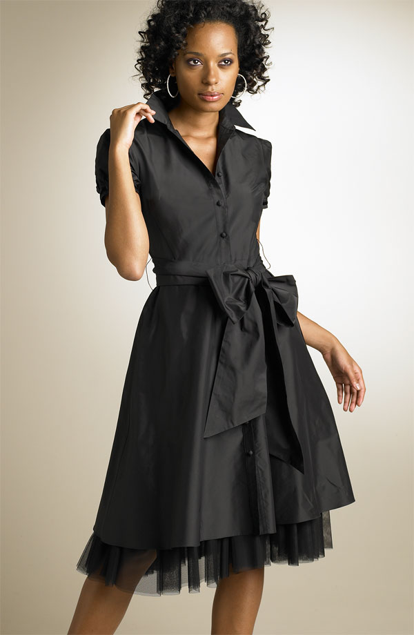 The Look For Less: BCBG Max Azria Taffeta Shirtdress The Look For Less: BCBG Max Azria Taffeta Shirtdress