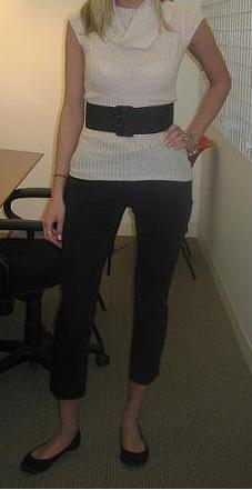 Look of the Day: Skinny Black Pants for Work
