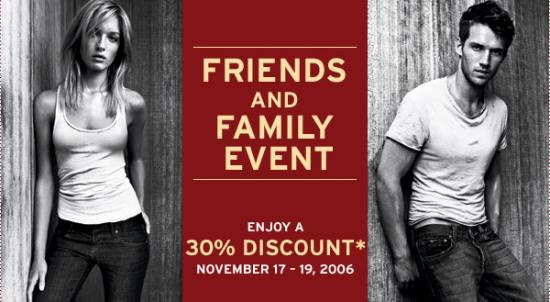 Friends and Family Discounts: Levi's Store