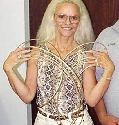 Funny or Scary?  33-inch long fingernails