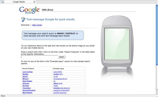 Text Message Google For Quick Info