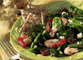 Today's Special: Spinach-Shrimp Salad with Hot Bacon Dressing