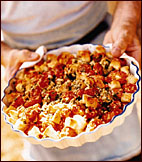 Colorful Side: Garlicky Cherry Tomato Bread Gratin Colorful Side: Garlicky Cherry Tomato Bread Gratin
