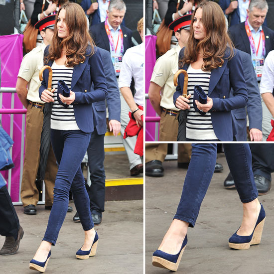 Kate Middleton in Navy Blazer at Olympics 2012 | POPSUGAR Fashion