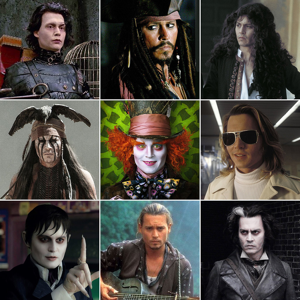 Johnny Depp hampir selalu berganti rupa dalam film-film yang dibintanginya. 