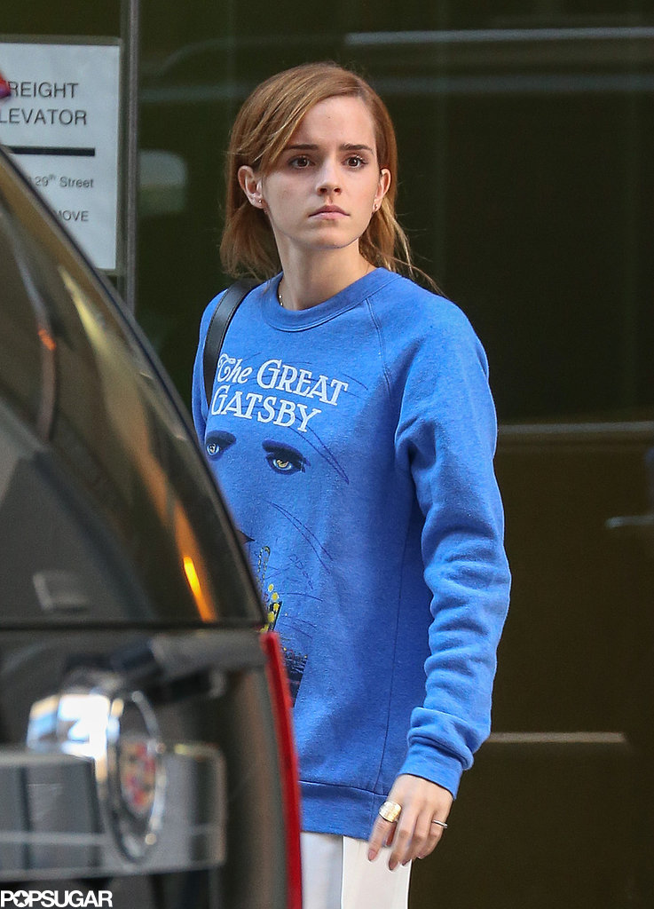 Emma Watson Wearing a Great Gatsby Sweatshirt | POPSUGAR Celebrity