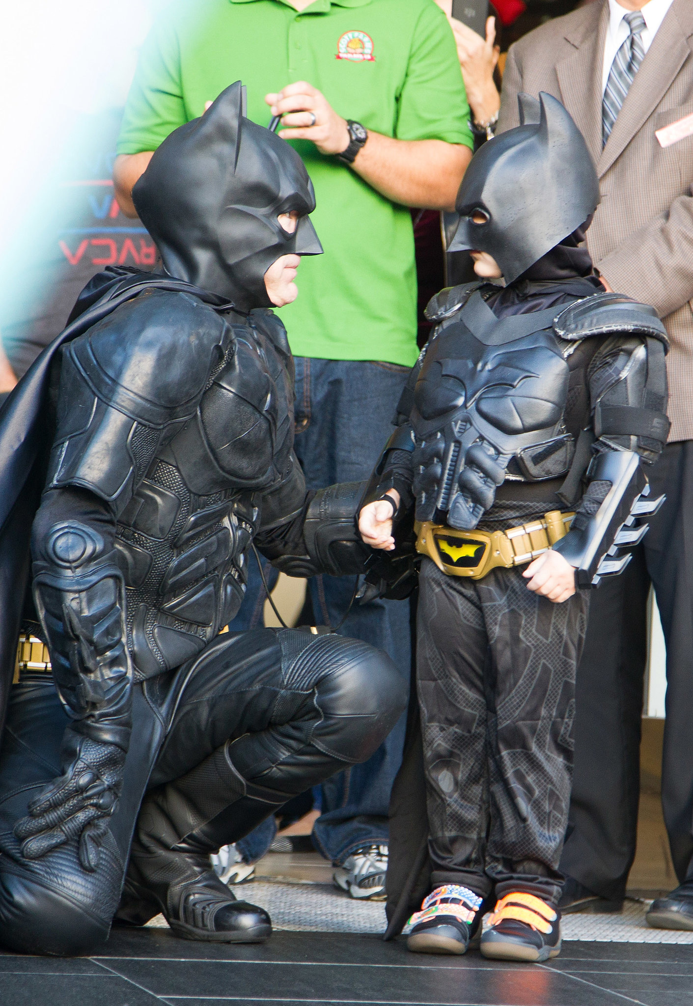 Batman and Batkid stopped to talk strategy during their big day in ...