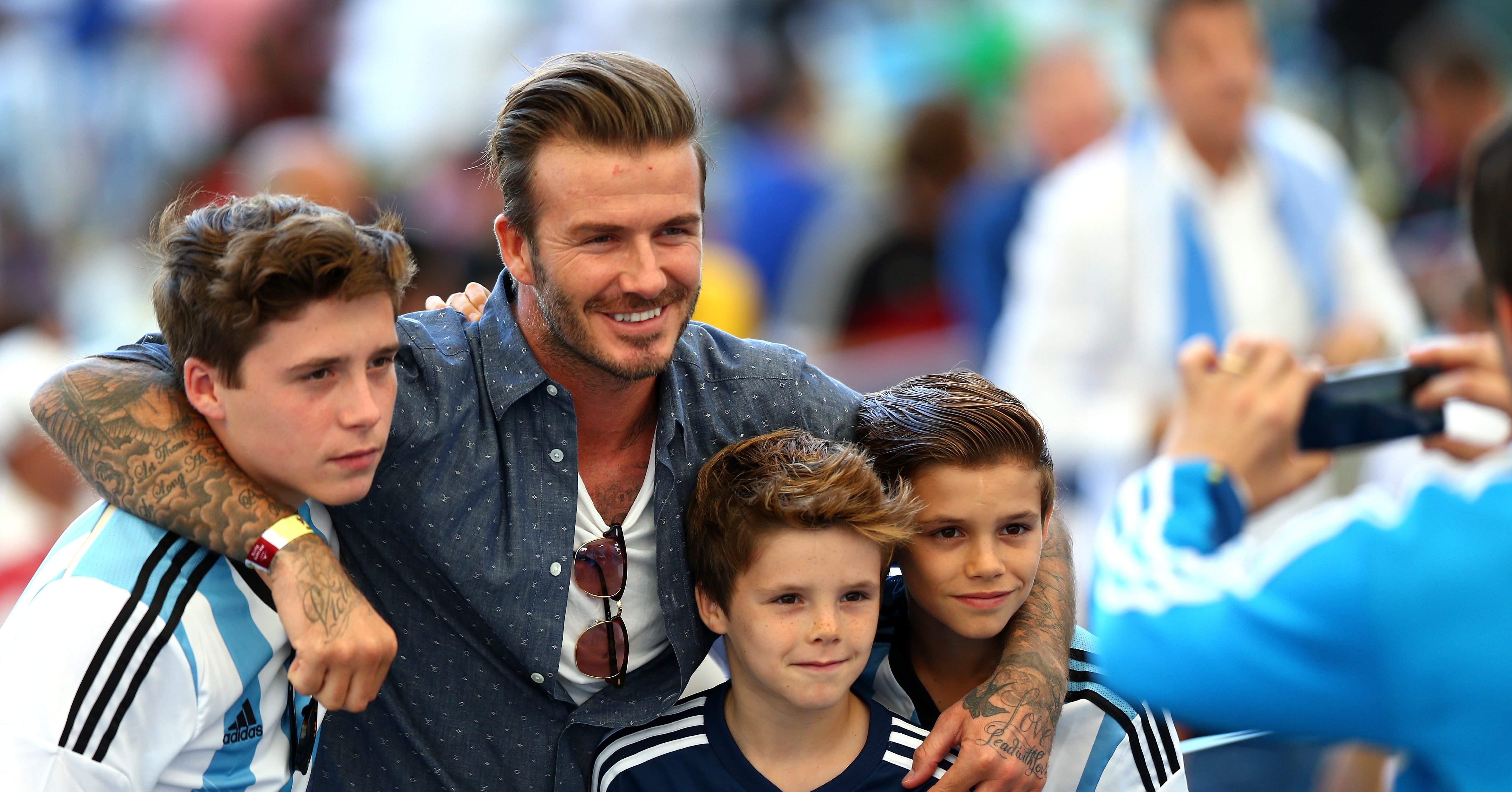 David Beckham and his boys went to the World Cup final. | The World Cup ...