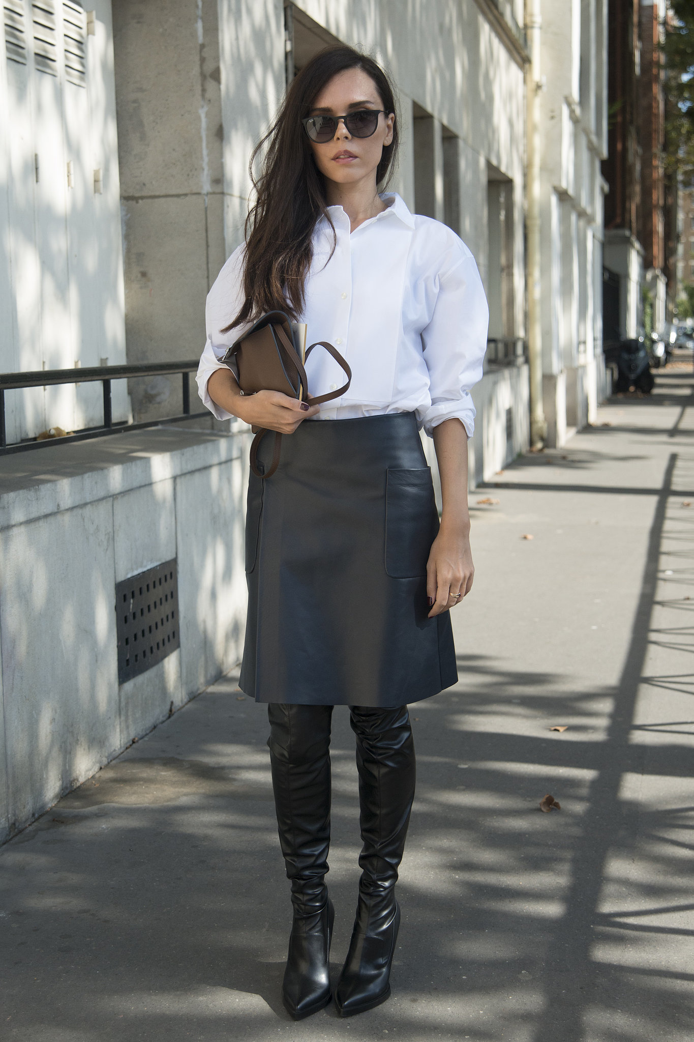 Add Leather Boots | 9 Ways to Wear Leather Like a Pro at the Office ...